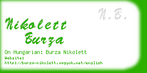 nikolett burza business card